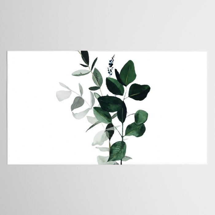 Botany Leaves ~Watercolor Tablecloth Gallery Image 2