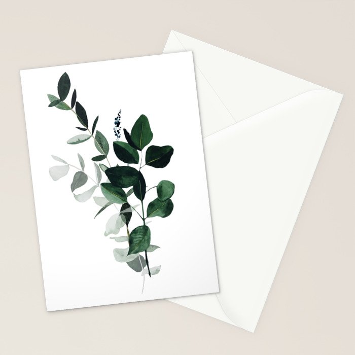 Botany Leaves ~Watercolor Stationery Card Gallery Image 2