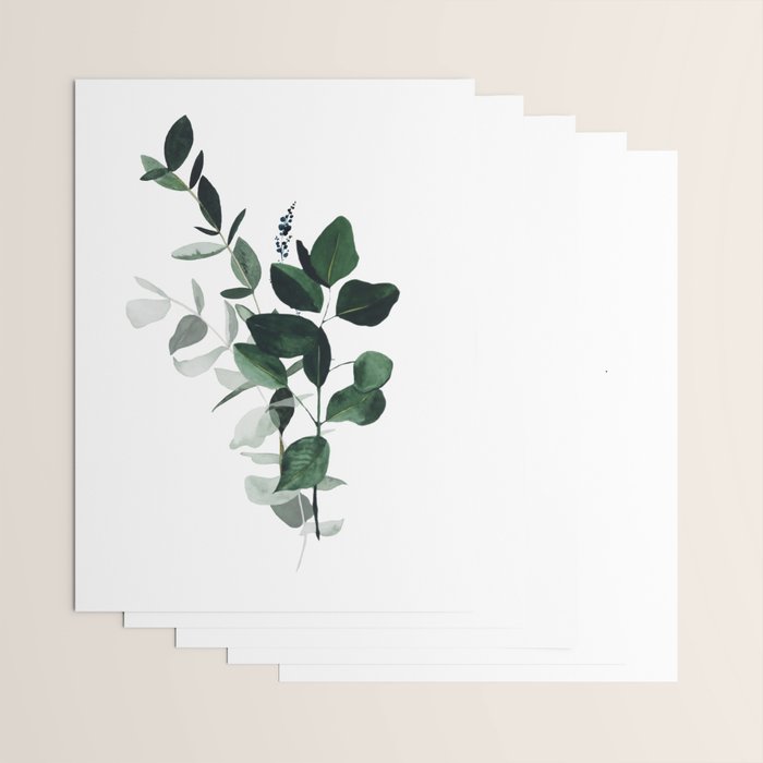 Botany Leaves ~Watercolor Wrapping Paper Gallery Image 3