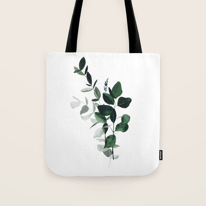 Botany Leaves ~Watercolor Tote Bag Gallery Image 1