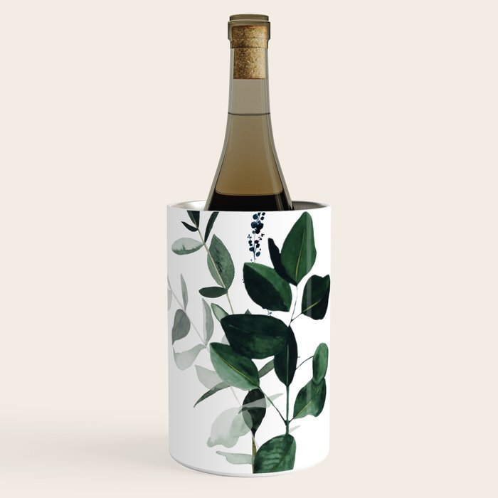 Botany Leaves ~Watercolor Wine Chiller Gallery Image 1