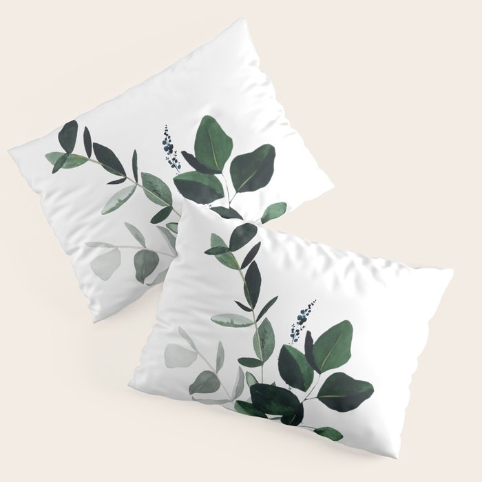 Botany Leaves ~Watercolor Pillow Sham Gallery Image 3