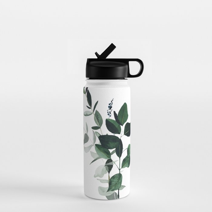 Botany Leaves ~Watercolor Water Bottle Gallery Image 1