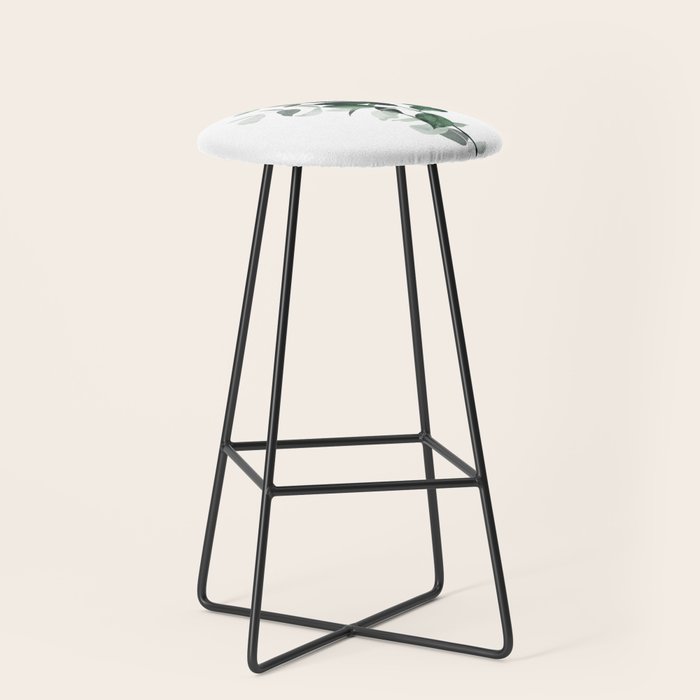 Botany Leaves ~Watercolor Stool Gallery Image 1