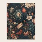 Vintage Aesthetic Beautiful Flowers, Nature Art, Dark Cottagecore Plant Collage - Flower Notebook Gallery Image 4