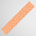 Orange and White Greek Key Table Runner Gallery Image 3