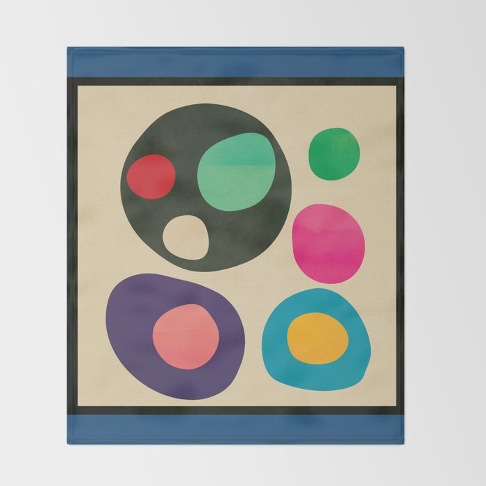 Mid-Century Abstract Balance 11 Throw Blanket Gallery Image 2