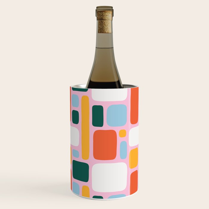Colorful abstract geometric shape pattern Wine Chiller Gallery Image 1