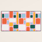 Colorful abstract geometric shape pattern Desk Mat Gallery Image 3
