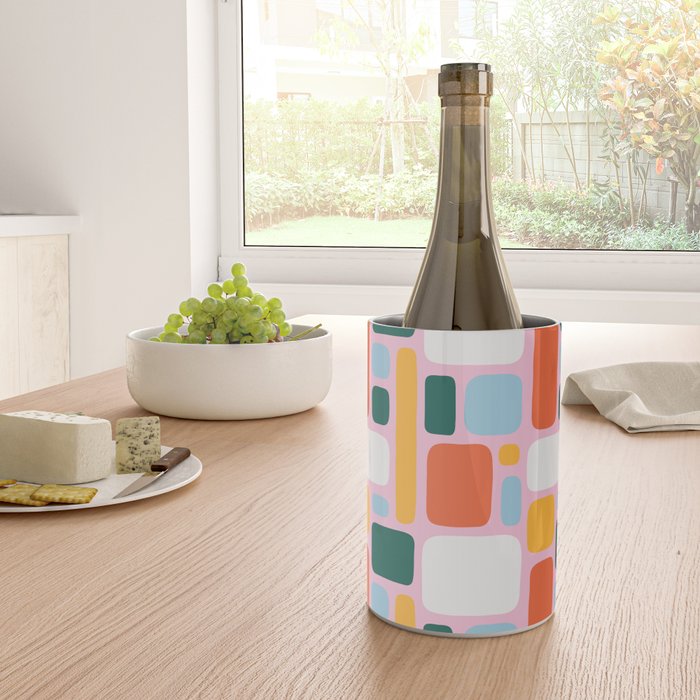Colorful abstract geometric shape pattern Wine Chiller Gallery Image 4