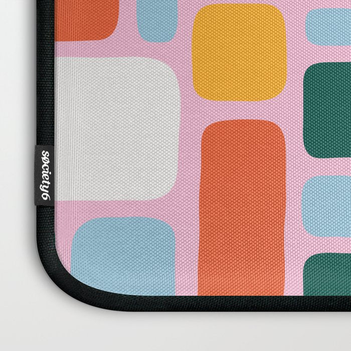 Colorful abstract geometric shape pattern Laptop Sleeve Gallery Image 3