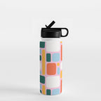 Colorful abstract geometric shape pattern Water Bottle Gallery Image 1