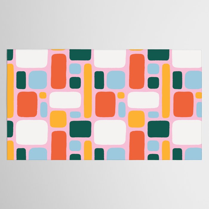 Colorful abstract geometric shape pattern Tablecloth Gallery Image 2