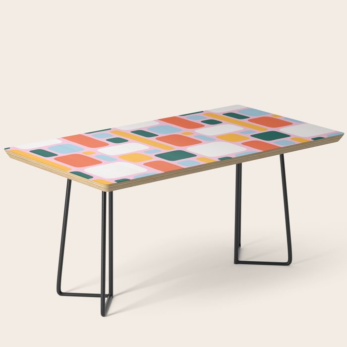 Colorful abstract geometric shape pattern Coffee Table Gallery Image 1