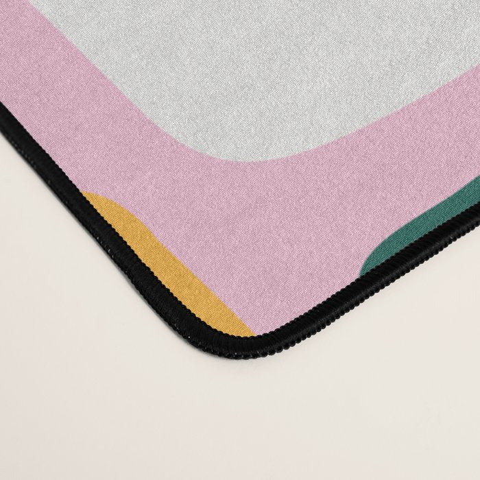 Colorful abstract geometric shape pattern Desk Mat Gallery Image 4
