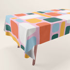 Colorful abstract geometric shape pattern Tablecloth Gallery Image 1