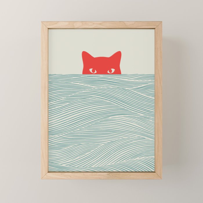 Cat Landscape 180: Sunrise Cat Mini Art Print Gallery Image 1