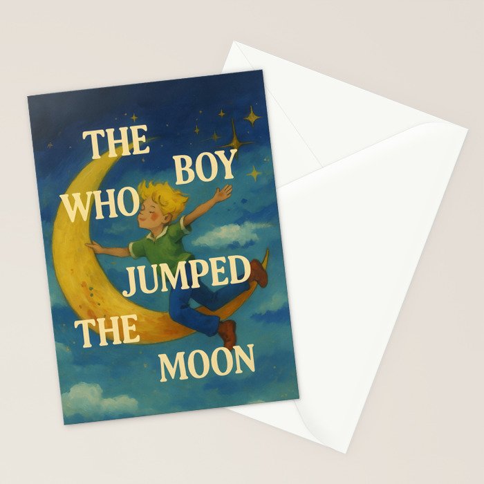 The Boy Who Jumped the Moon Stationery Card Gallery Image 2