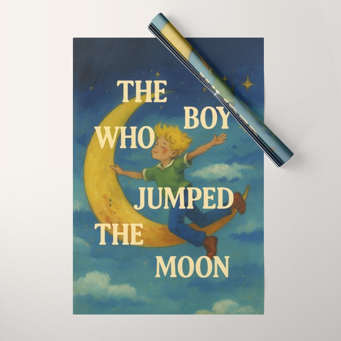 The Boy Who Jumped the Moon Wrapping Paper Gallery Image 1