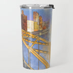 Pittsburgh Fort Pitt and Downtown Travel Mug Gallery Image 2