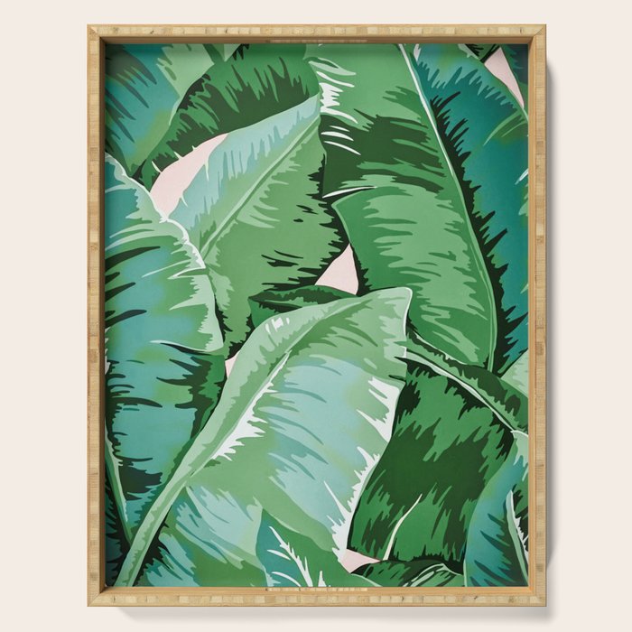 Banana leaf grandeur II Serving Tray Gallery Image 1