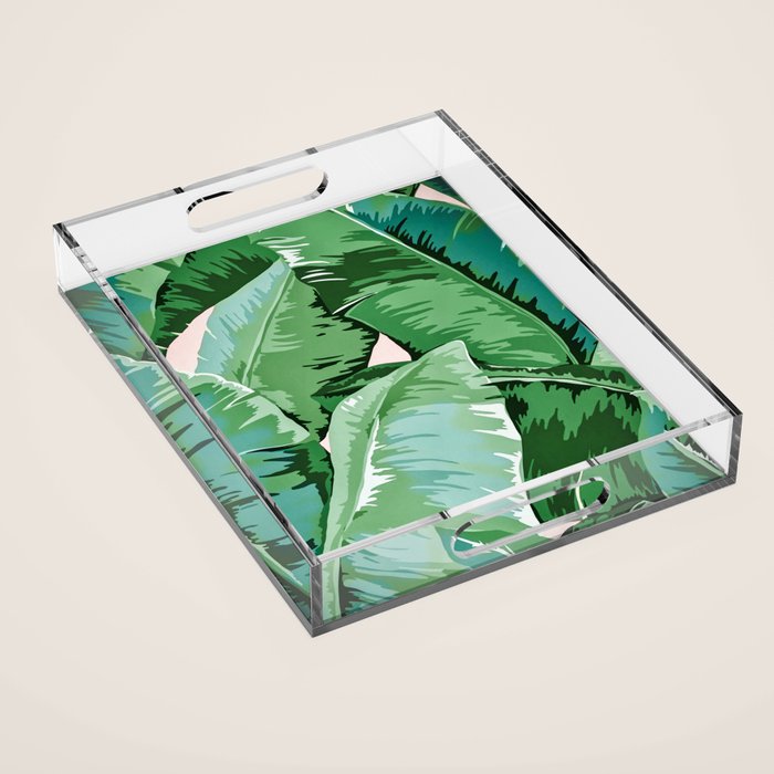 Banana leaf grandeur II Acrylic Tray Gallery Image 1