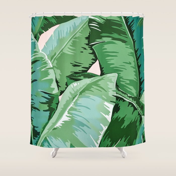 Banana leaf grandeur II Shower Curtain Gallery Image 1