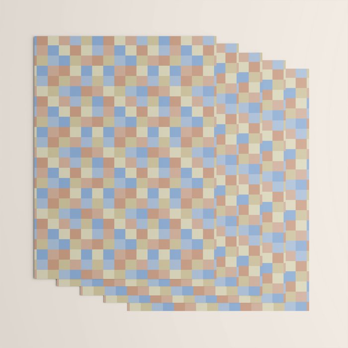 Bold Muted Checks Pattern - Small VII Wrapping Paper Gallery Image 3