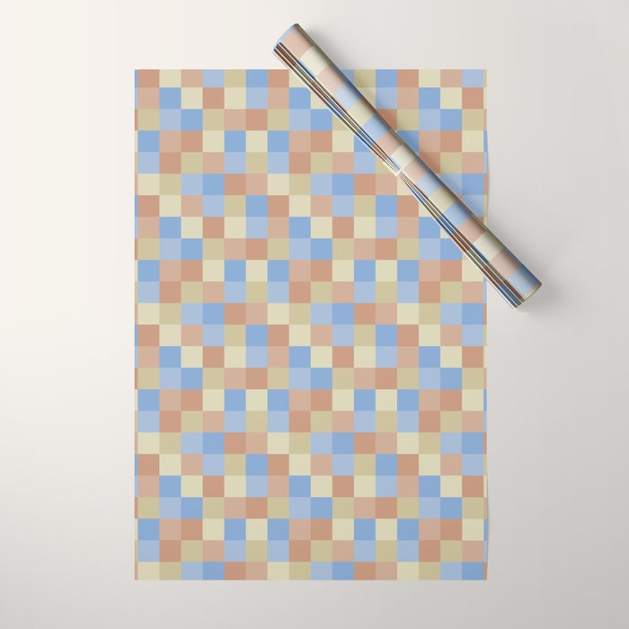Bold Muted Checks Pattern - Small VII Wrapping Paper Gallery Image 1