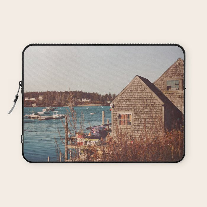 New England Waterfront  - Nautical Art Laptop Sleeve Gallery Image 1