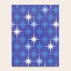 Blue Mid Century Modern Atomic Age Starburst Pattern Notebook Gallery Image 4