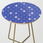 Blue Mid Century Modern Atomic Age Starburst Pattern Side Table Gallery Image 2