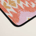Orange Boho Ikat Pattern Desk Mat Gallery Image 4