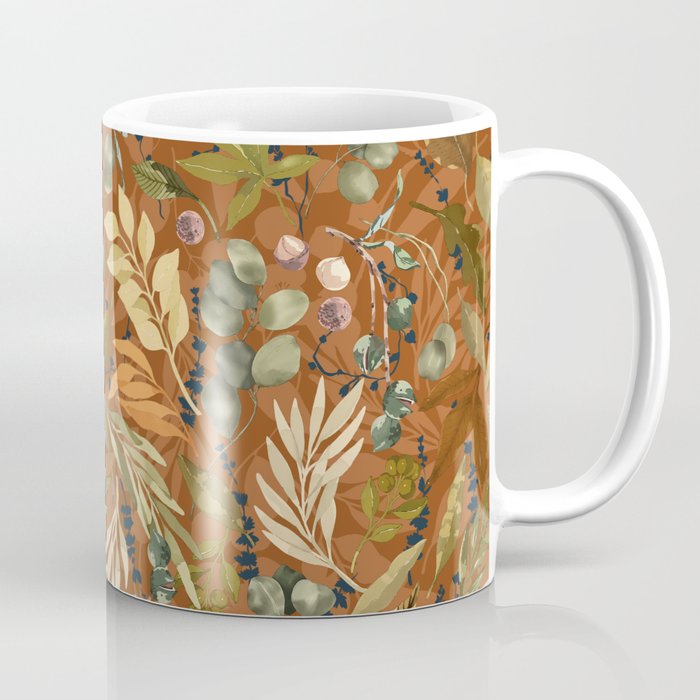 Autumn leafy wild forest B Coffee Mug Gallery Image 1
