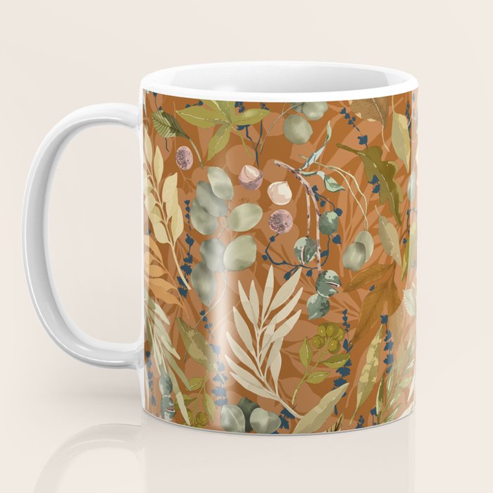Autumn leafy wild forest B Coffee Mug Gallery Image 3