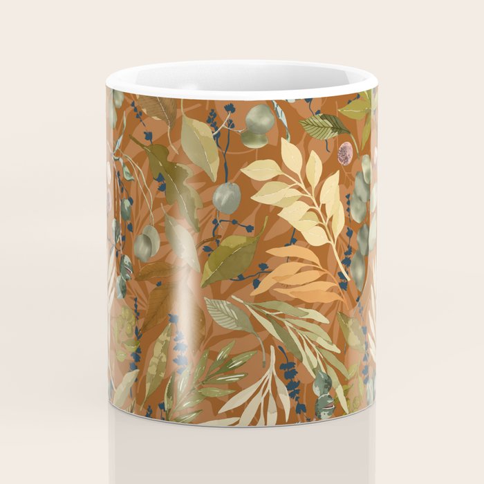 Autumn leafy wild forest B Coffee Mug Gallery Image 4