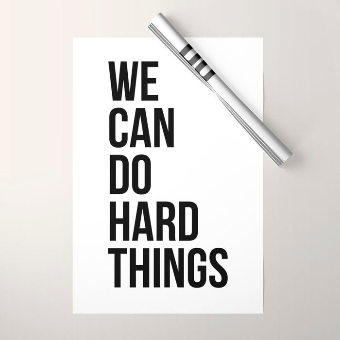 We Can Do Hard Things Wrapping Paper Gallery Image 1