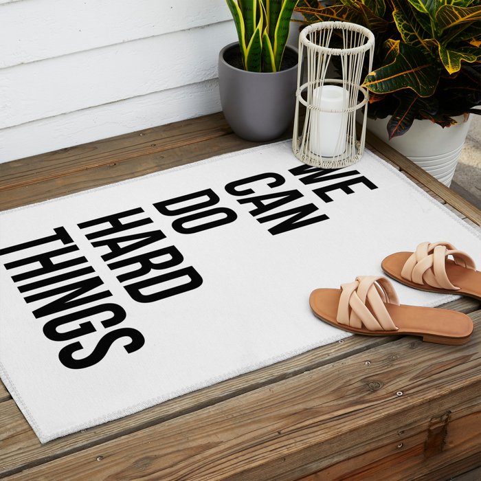 We Can Do Hard Things Outdoor Rug Gallery Image 2
