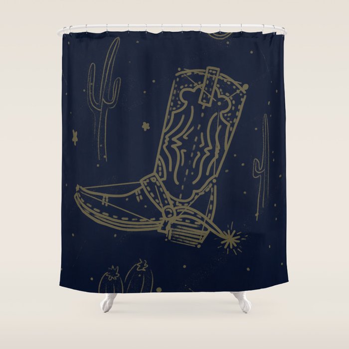 Follow the Western Star Shower Curtain Gallery Image 1