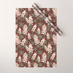 Bluebonnet Floral Brown Peach Multi Wrapping Paper Gallery Image 1
