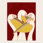 Pelicans of the Burgundy Sky Poster Gallery Image 4