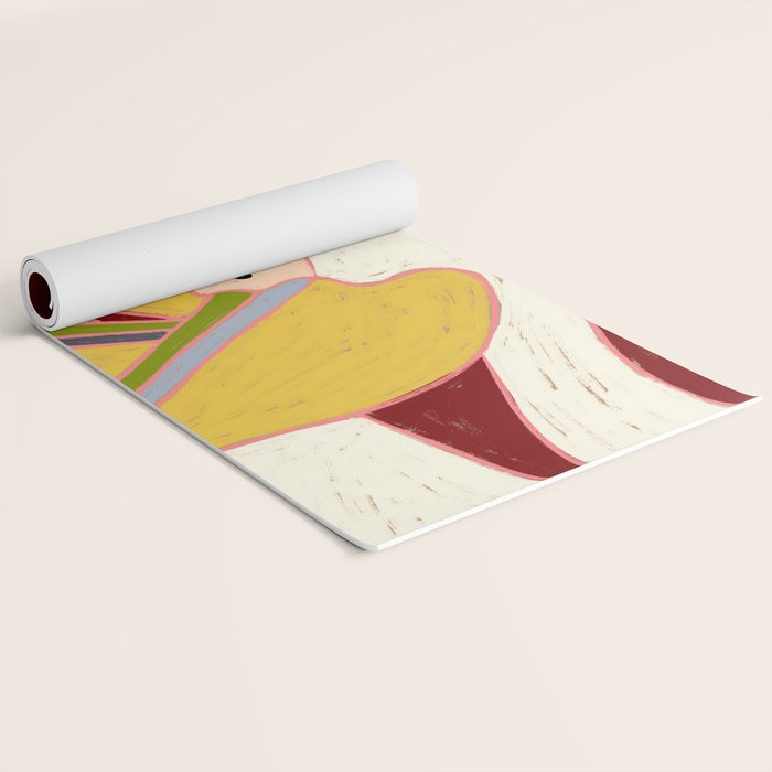 Pelicans of the Burgundy Sky Yoga Mat Gallery Image 2
