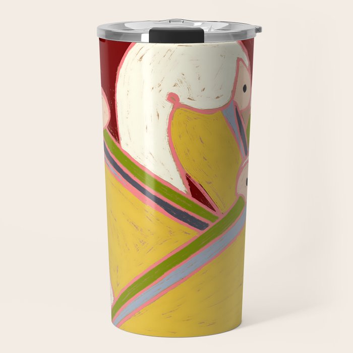 Pelicans of the Burgundy Sky Travel Mug Gallery Image 1