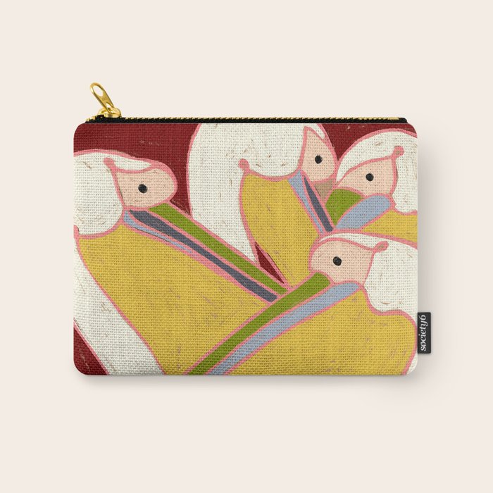 Pelicans of the Burgundy Sky Carry All Pouch Gallery Image 1