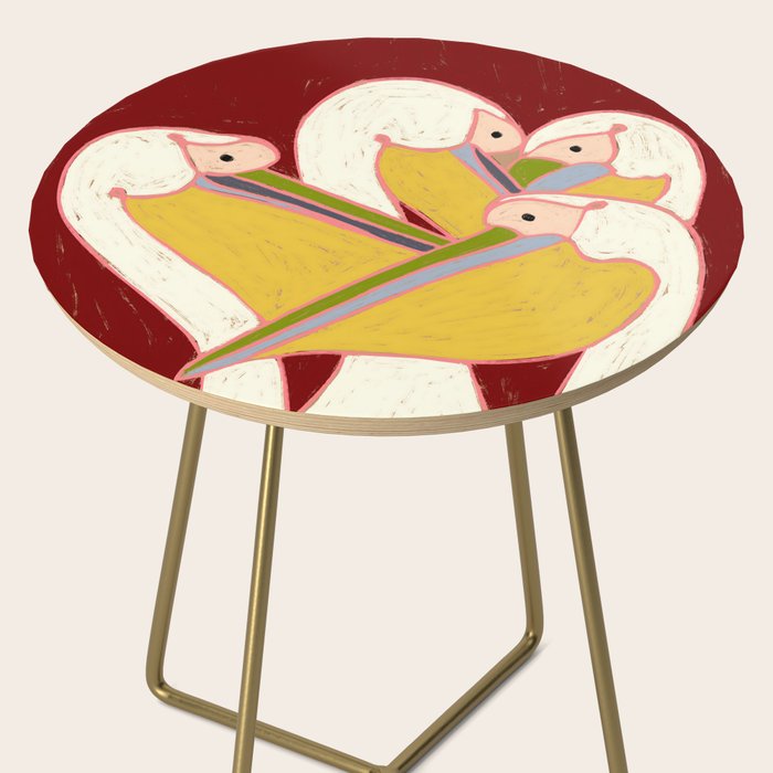 Pelicans of the Burgundy Sky Side Table Gallery Image 2