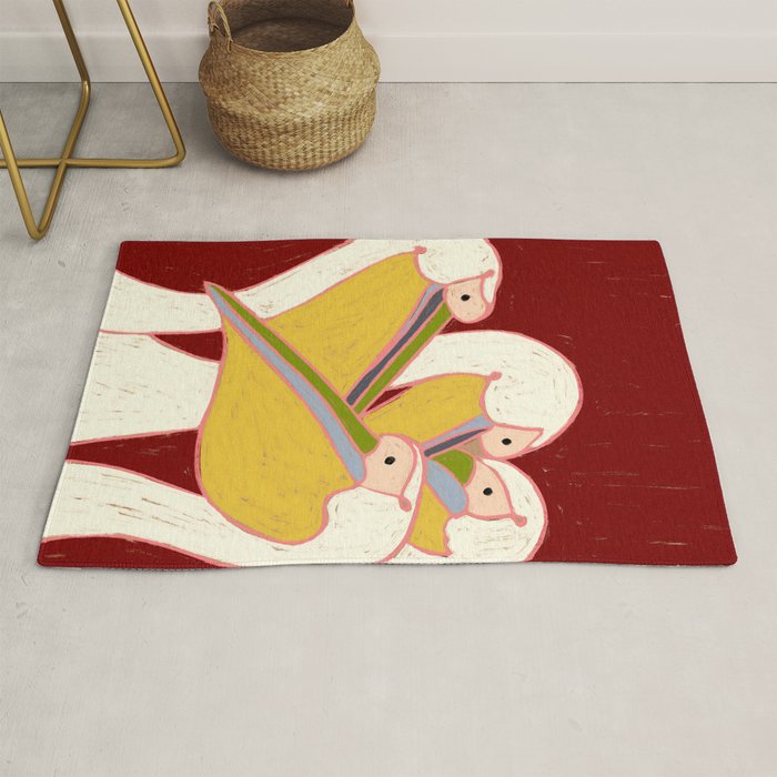 Pelicans of the Burgundy Sky Rug Gallery Image 1