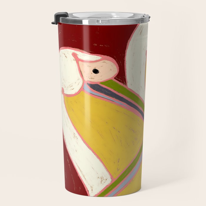 Pelicans of the Burgundy Sky Travel Mug Gallery Image 3