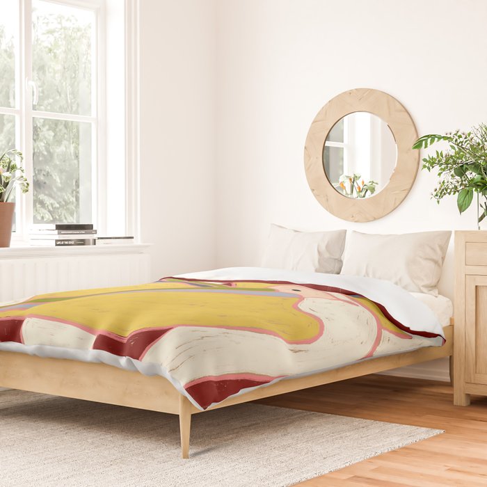 Pelicans of the Burgundy Sky Duvet Cover Gallery Image 2
