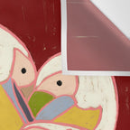 Pelicans of the Burgundy Sky Wall Tapestry Gallery Image 3