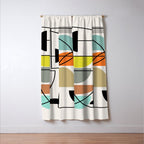 Mid Century Modern "Bowls" Window Curtain Gallery Image 3